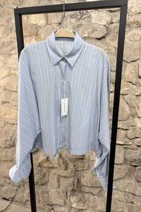 THE WHITE SHIRT Bluse Kimono BW Streifen 