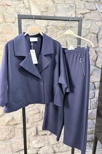 NOEN Jersey Jacke &plus; Culotte navy
