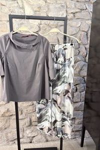 VETONO Bluse BW PA Ela &plus; Hose weit Viscoseprint