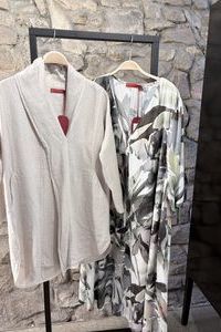 VETONO Jacke Leinen &plus; Kleid Viscoseprint